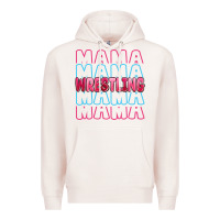 Pale Pink wrestling mama Premium Hoodie - MaliasSmallBusiness