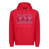 Red wrestling mama Premium Hoodie - MaliasSmallBusiness