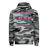 Slate Camo wrestling mama Premium Hoodie - MaliasSmallBusiness