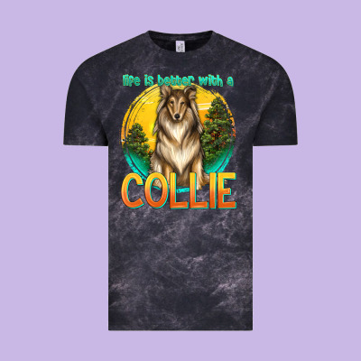 Life Is Better With A Collie Vintage Tee Designed By Texasbilliewilder