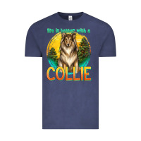 Vintage Denim life is better with a collie Vintage Tee - texasbilliewilder