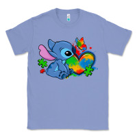 Colony Blue autism stitch heart Classic Tee - Zillion Design Studio