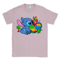 Lilac autism stitch heart Classic Tee - Zillion Design Studio