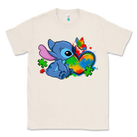 Natural autism stitch heart Classic Tee - Zillion Design Studio