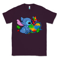 Plum autism stitch heart Classic Tee - Zillion Design Studio