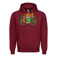 Burgundy cinco de mayo truck Zipper Hoodie - RacoonDesign