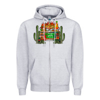 Heather Grey cinco de mayo truck Zipper Hoodie - RacoonDesign