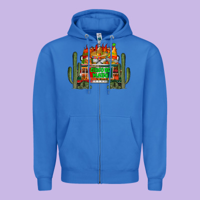 Cinco De Mayo Truck Zipper Hoodie Designed By Racoondesign