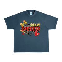 Midnight Navy little sister biggest fan softball Urban Heavy Tee - Zillion Design Studio