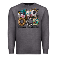 Charcoal Heather ocd obsessive cow disorder Premium Sweatshirt - Jasminsmagicworld