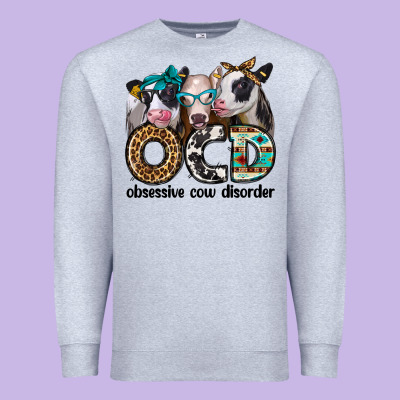 Ocd Obsessive Cow Disorder Premium Sweatshirt Designed By Jasminsmagicworld