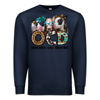 Navy ocd obsessive cow disorder Premium Sweatshirt - Jasminsmagicworld