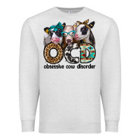 Oatmeal Heather ocd obsessive cow disorder Premium Sweatshirt - Jasminsmagicworld