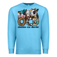Ocean Blue ocd obsessive cow disorder Premium Sweatshirt - Jasminsmagicworld