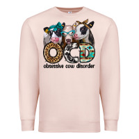 Pale Pink ocd obsessive cow disorder Premium Sweatshirt - Jasminsmagicworld