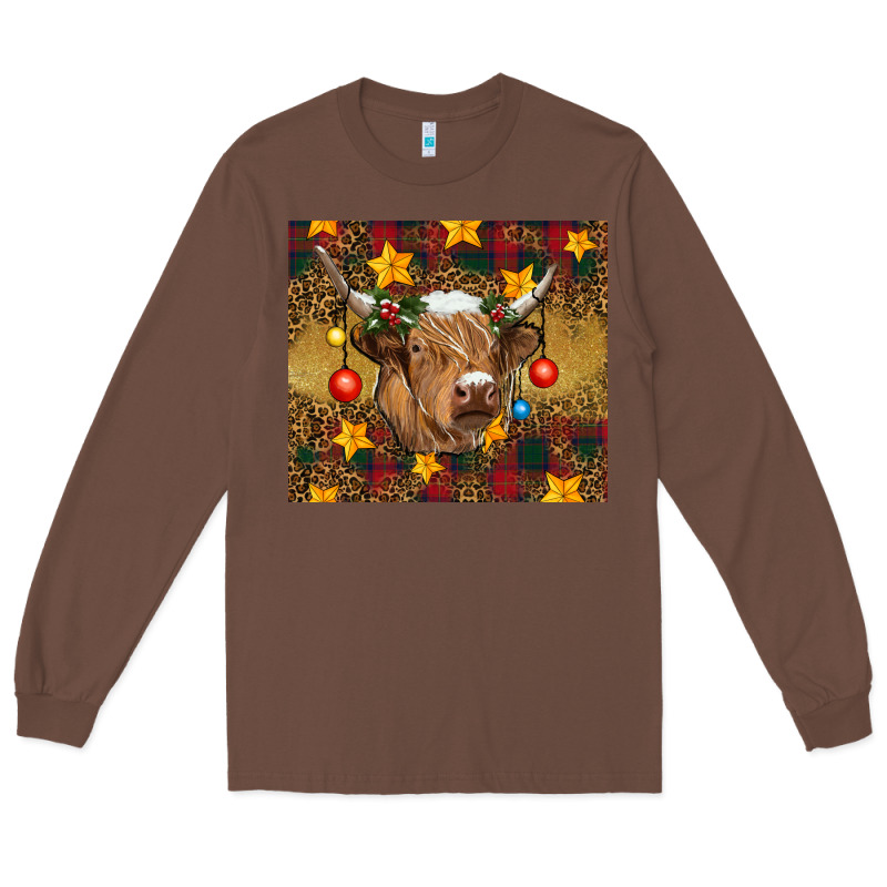 Christmas Highland Cow Tumbler Long Sleeve Tee by RanaPortraitStore | Teevron