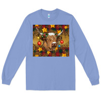 Colony Blue christmas highland cow tumbler Long Sleeve Tee - RanaPortraitStore