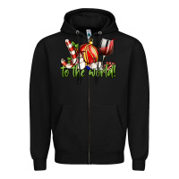 Black joy to the world christmas wine Zipper Hoodie - FaDigitalArtStudio