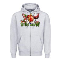 Heather Grey joy to the world christmas wine Zipper Hoodie - FaDigitalArtStudio