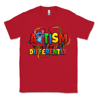 Red autism stitch seeing the world differently Classic Tee - Zillion Design Studio