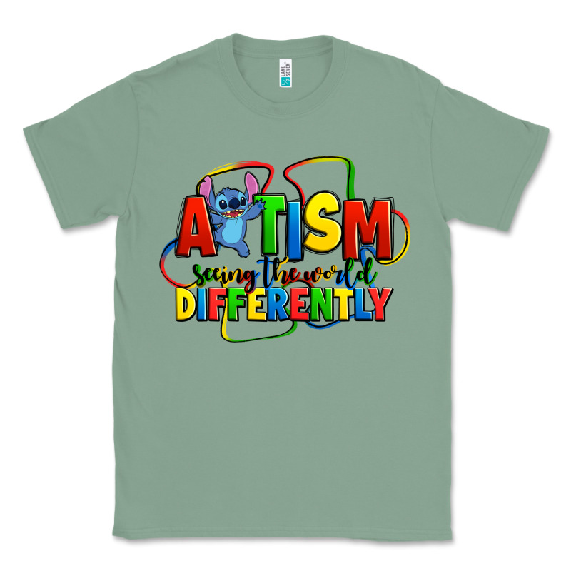 Autism Stitch Seeing The World Differently Classic Tee by Zillion Design Studio | Teevron