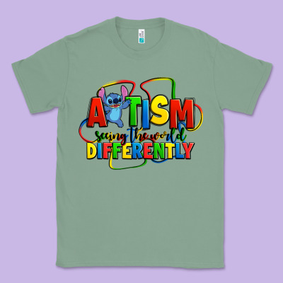 Autism Stitch Seeing The World Differently Classic Tee Designed By Zillion Design Studio