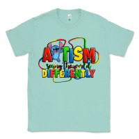 Seafoam autism stitch seeing the world differently Classic Tee - Zillion Design Studio