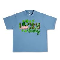Pebble Blue Lucky Baby With Pig Urban Heavy Tee - RanaPortraitStore