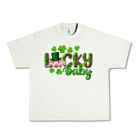 Pistachio Lucky Baby With Pig Urban Heavy Tee - RanaPortraitStore