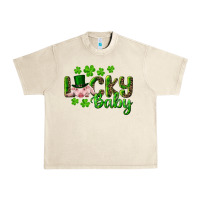 Sandshell Lucky Baby With Pig Urban Heavy Tee - RanaPortraitStore