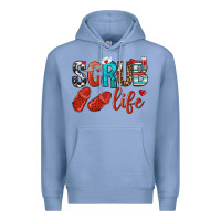 Colony Blue scrub life Premium Hoodie - NancyCooperArtShop