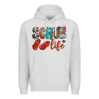 Dove Grey scrub life Premium Hoodie - NancyCooperArtShop
