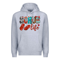 Heather Grey scrub life Premium Hoodie - NancyCooperArtShop