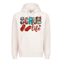 Pale Pink scrub life Premium Hoodie - NancyCooperArtShop
