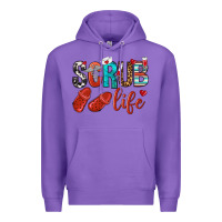 Purple scrub life Premium Hoodie - NancyCooperArtShop