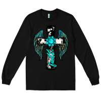 Black cross faith gemstone wings Long Sleeve Tee - RanaPortraitStore