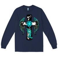 Navy cross faith gemstone wings Long Sleeve Tee - RanaPortraitStore