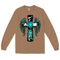 Toasted Coconut cross faith gemstone wings Long Sleeve Tee - RanaPortraitStore