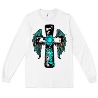 White cross faith gemstone wings Long Sleeve Tee - RanaPortraitStore