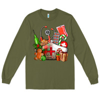 Army Green nurse  and christmas Long Sleeve Tee - AdoDesignShop