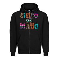 Black cinco de mayo Zipper Hoodie - RacoonDesign