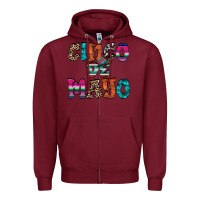 Burgundy cinco de mayo Zipper Hoodie - RacoonDesign