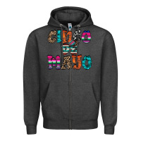 Charcoal Heather cinco de mayo Zipper Hoodie - RacoonDesign