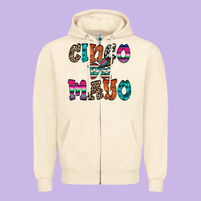 Cinco De Mayo Zipper Hoodie Designed By Racoondesign