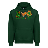 Forest Green Peace Love St.Patrick's Day Urban Hoodie - BundleAndBundleShop