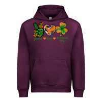 Mauve Wine Peace Love St.Patrick's Day Urban Hoodie - BundleAndBundleShop