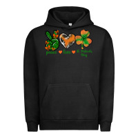 Pigment Black Peace Love St.Patrick's Day Urban Hoodie - BundleAndBundleShop