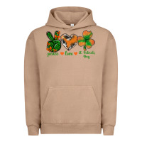 Pigment Burro Peace Love St.Patrick's Day Urban Hoodie - BundleAndBundleShop