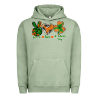 Pigment Oil Green Peace Love St.Patrick's Day Urban Hoodie - BundleAndBundleShop