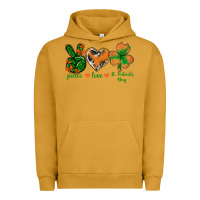 Pigment Peanut Butter Peace Love St.Patrick's Day Urban Hoodie - BundleAndBundleShop